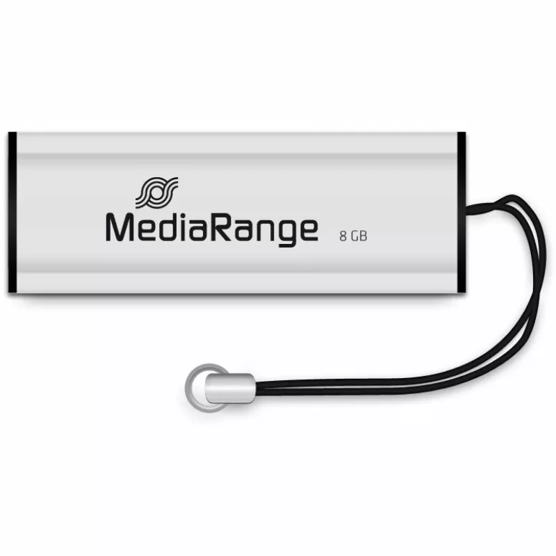 MediaRange SuperSpeed - USB-Stick - 8GB - USB3.0 - Schwarz/Silber (MR914)