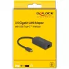 DeLOCK 66045 Adapter USB 5 Gbps Typ-A zu 2,5 Gigabit LAN RJ45 Schwarz