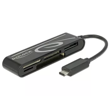 DeLOCK USB2.0 Card Reader USB Type-C male 5 Slots - Card Reader - All-in-one (Multi-Format) - USB-C (91739)