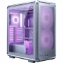 PC Midi Tower Cooler Master MasterFrame 500 Mesh — Schwarz mit transparenter Seite, unterstützt ATX-Netzteile, 2x200mm vorne + 1x120mm hinten, 2,5 Zoll/3,5 Zoll Laufwerke