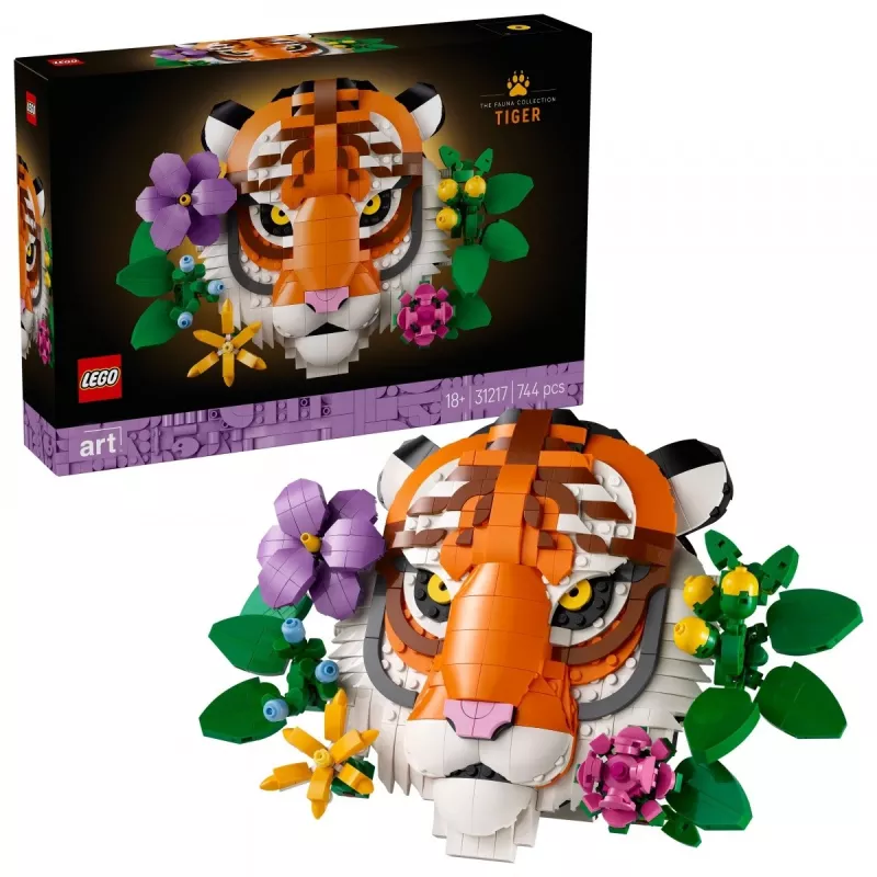 Konstruktionsspielzeug LEGO Art Fauna Collection Tiger Set 31217 – baubares Tigermodell