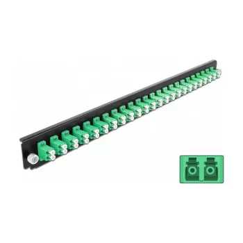 Spleißbox-Frontplatte DeLOCK 19 Zoll 24 Port LC Duplex grün