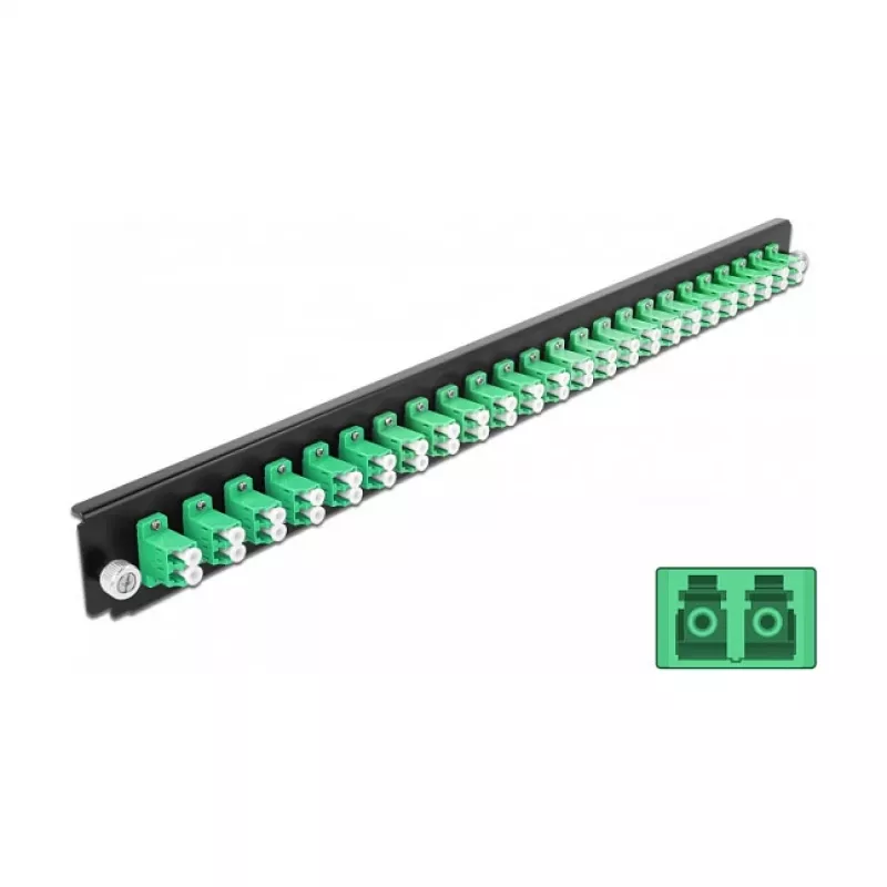 Spleißbox-Frontplatte DeLOCK 19 Zoll 24 Port LC Duplex grün