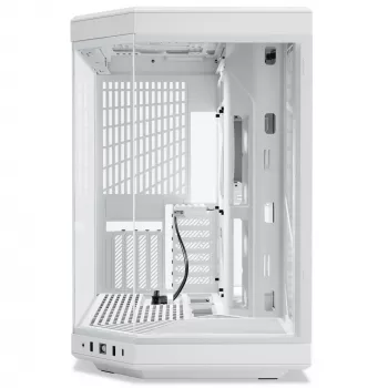 PC-Gehäuse HYTE Y70 Midi Tower Weiß – unterstützt EATX, GPU bis zu 42,2 cm, CPU-Kühlerhöhe 18 cm