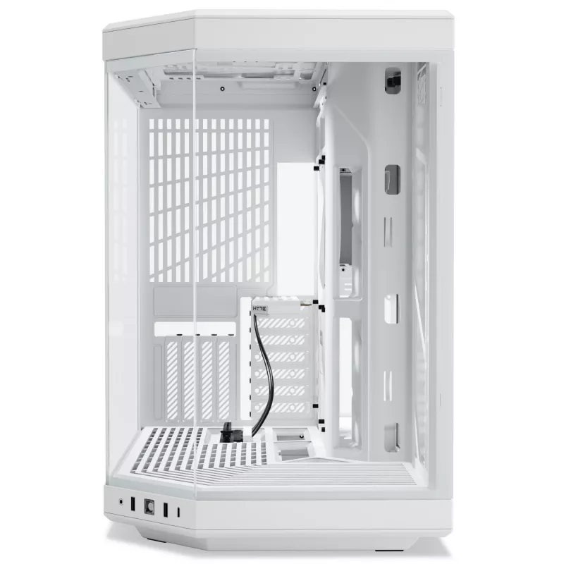 PC-Gehäuse HYTE Y70 Midi Tower Weiß – unterstützt EATX, GPU bis zu 42,2 cm, CPU-Kühlerhöhe 18 cm
