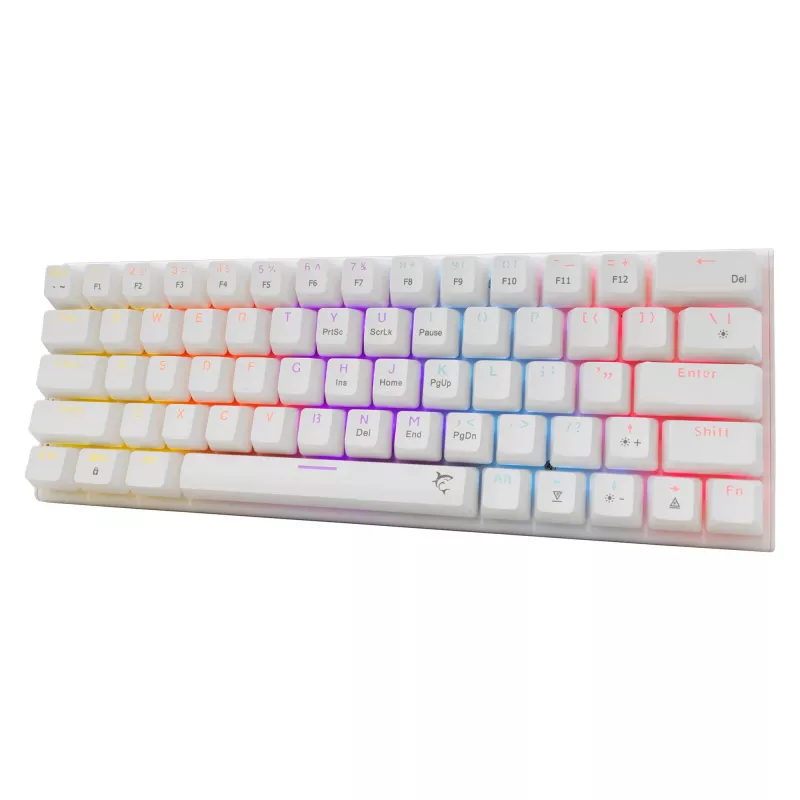 Mechanische Tastatur White Shark Wakizashi-2 US Red Switch, Tenkeyless/US-Layout, Weiß