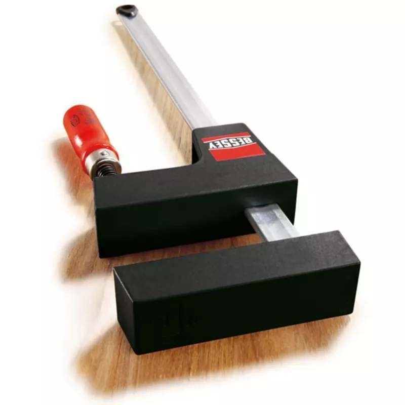 Bessey UniKlamp UK100 Zwinge, 1000 mm Länge, 80 mm Ausladung, schwarz/rot