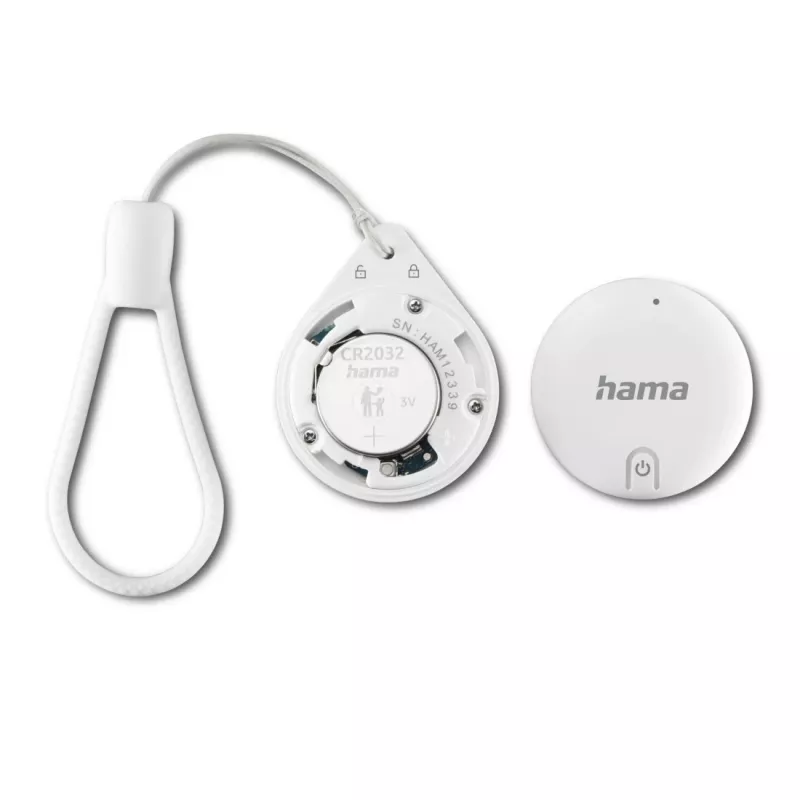 HAMA Item Finder 00185815 Bluetooth für Apple Wo ist? App, weiß — Tracker zum Auffinden persönlicher Gegenstände