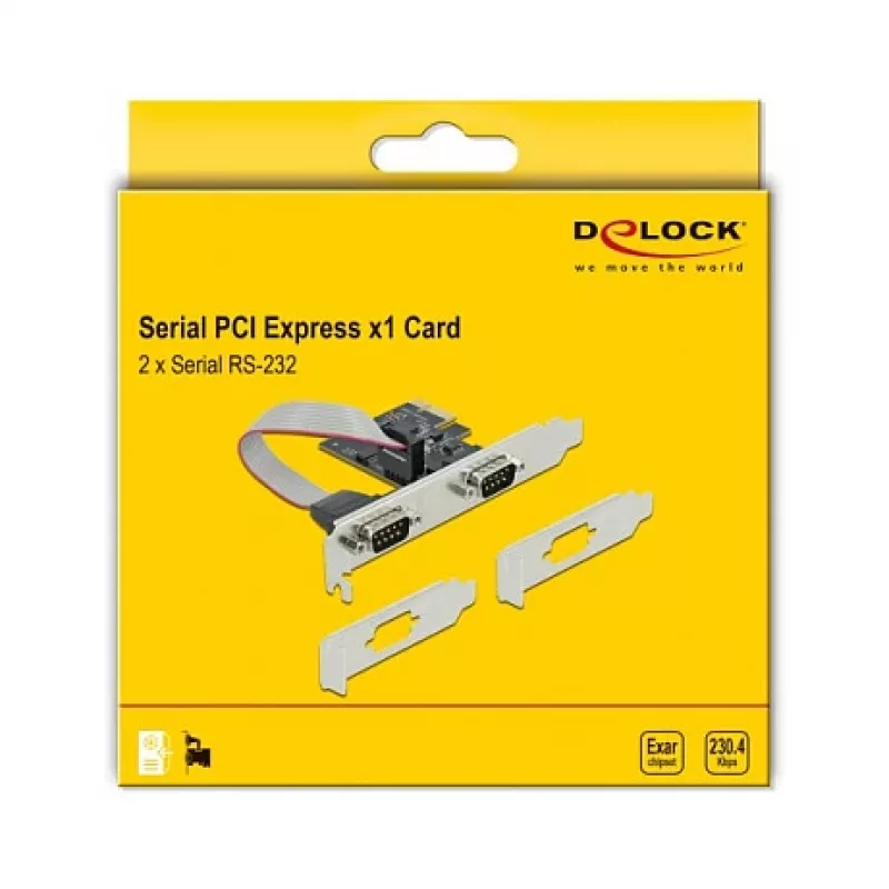 Erweiterungskarte DeLOCK PCI Express x1 auf 2 x Seriell RS-232