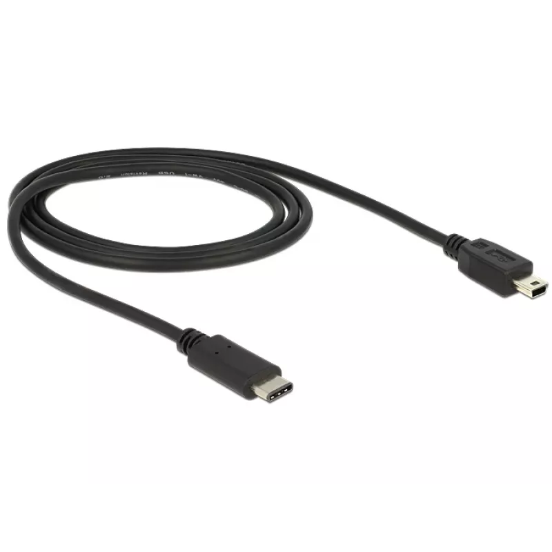 USB-Kabel DeLOCK 83603 USB 2.0 1m USB C Mini-USB B Schwarz
