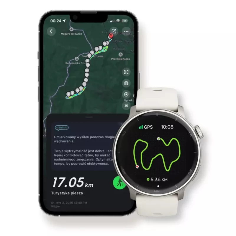 Smartwatch Stelio Activ GPS 46 mm Silber STSWA101SR, GPS, 46 mm Gehäuse