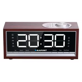 Tragbarer Radiowecker BLAUPUNKT CR60BT — FM PLL, Bluetooth, LED-Display, 60 Senderspeicher, Batterie/DC, CR2032 Backup