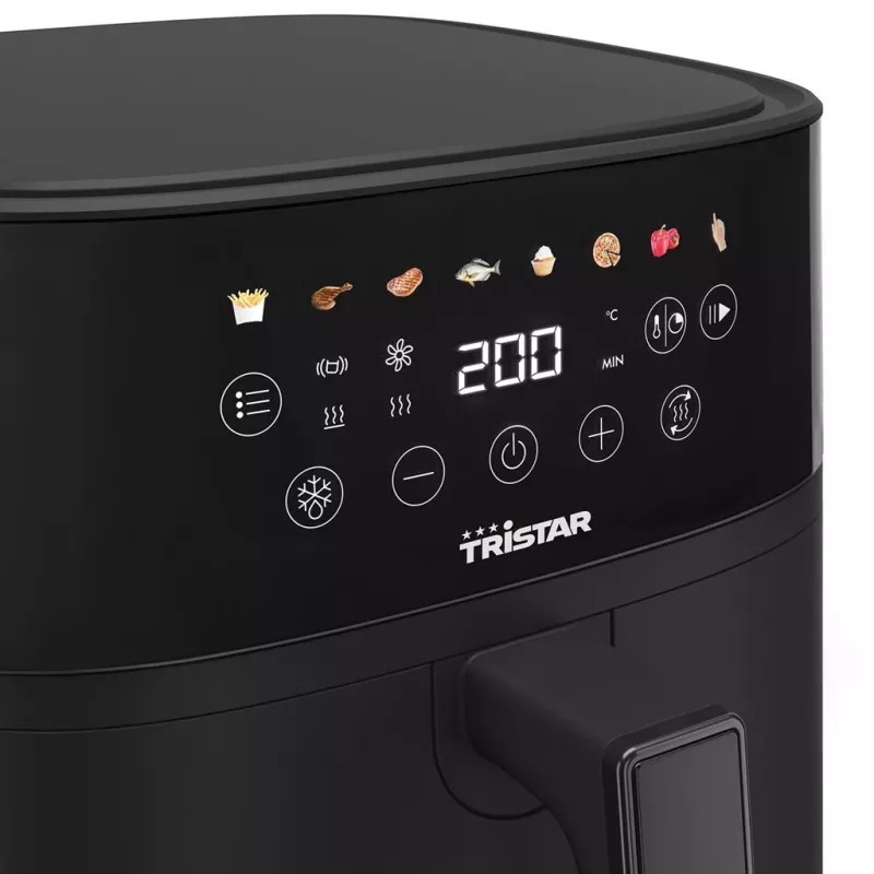 Tristar Digital Airfryer | FR-9060 | Leistung 1700 W | Fassungsvermögen 6 L | Schwarz | Heißlufttechnologie