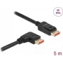 DisplayPort-Kabel DeLOCK 8K 60 Hz 5 m Stecker gerade auf Stecker 90° abgewinkelt
