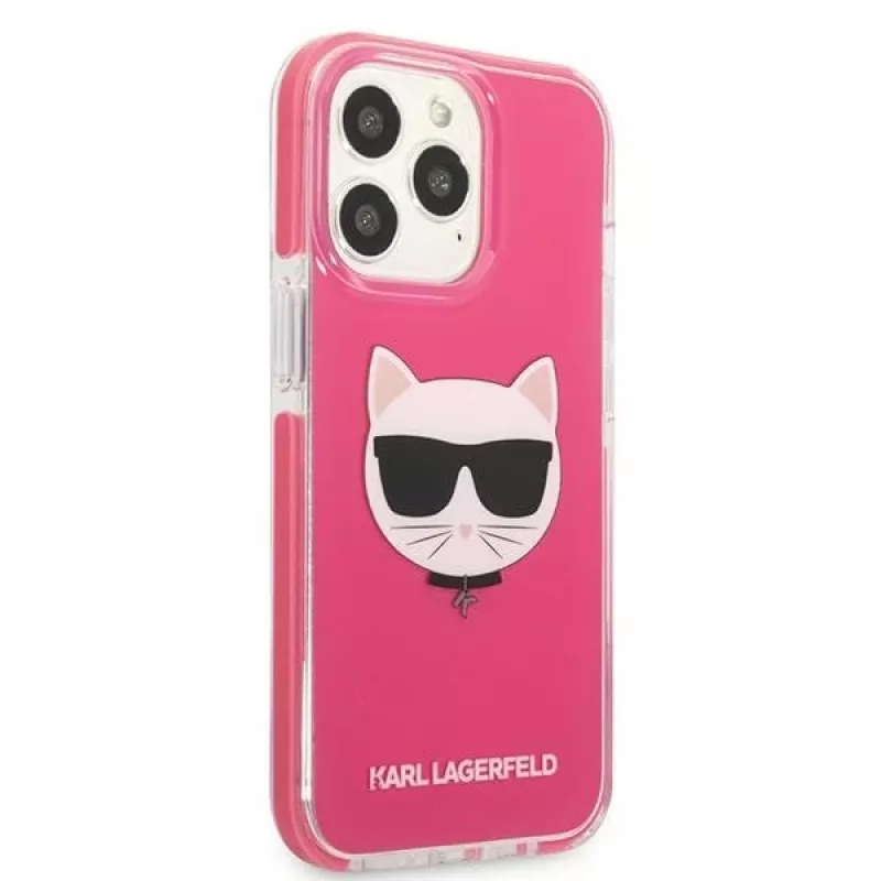 Karl Lagerfeld KLHCP13XTPECPI Iphone 13 Pro Max 6.7 Hartschale Fuchsia/FUSCHIA Choupette Head