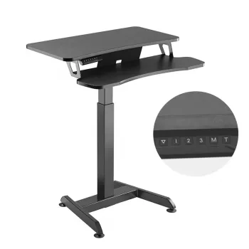 Maclean MC-835 Tragbarer elektrisch höhenverstellbarer Schreibtisch 72 – 122 cm, max. 37 kg, Bedienfeld, Sitz-Steh-Arbeitsplatz