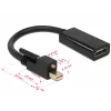 Videokabel-Adapter DeLOCK 62640 Mini DisplayPort auf HDMI 0,25 m Schwarz