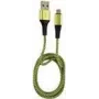 LC-POWER Kabel USB-Micro-1M-7 1m schwarz/grün, USB-A auf Micro-USB (LC-C-USB-MICRO-1M-7)