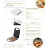 Waffeleisen Adler AD 3039 — 24 Waffeln, 1600 W, weiß, antihaftbeschichtet, kühlbleibende Griffe