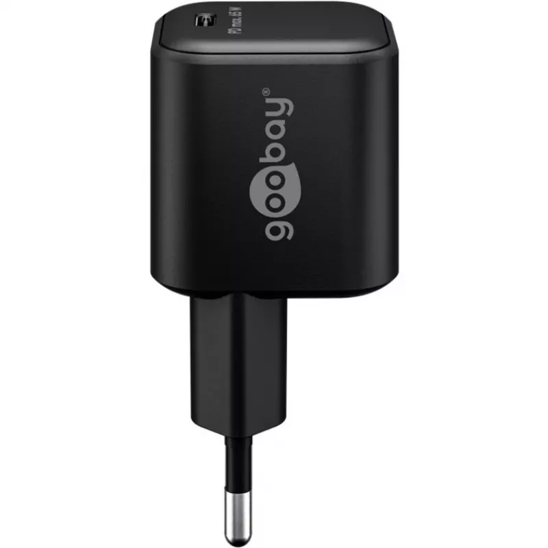 USB-C-Ladeset GOOBAY 74774 – 65-W-Ladegerät mit 1 m textilem USB-C-Kabel