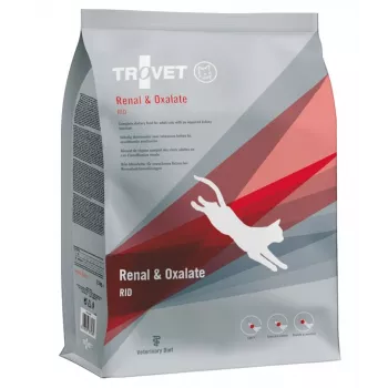 Trockenfutter für Katzen TROVET Renal & Oxalate RID veterinärmedizinische Diät, 2,5 kg, Huhn, Unterstützung der Harnwege