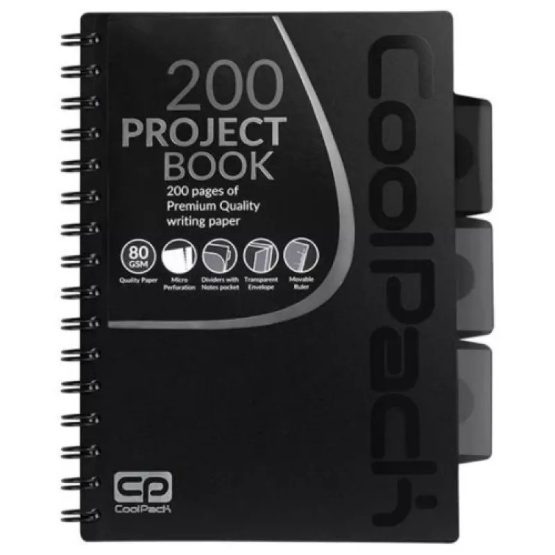 Spiralblock A5 Coolpack Schwarz