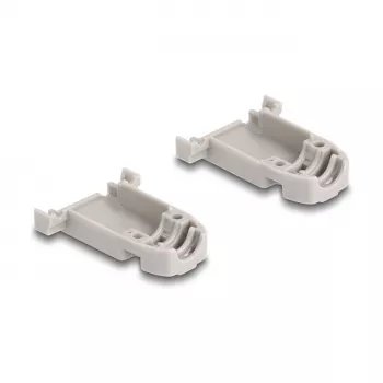 DELOCK D-Sub-Gehäuse 9-polig mit Gummidichtungen, Kunststoff, schwarz/grau, 41,6×31,6×19,8 mm