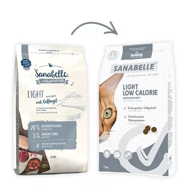 BOSCH Sanabelle Light Low Calorie Poultry - Trockenfutter für Katzen - 8kg