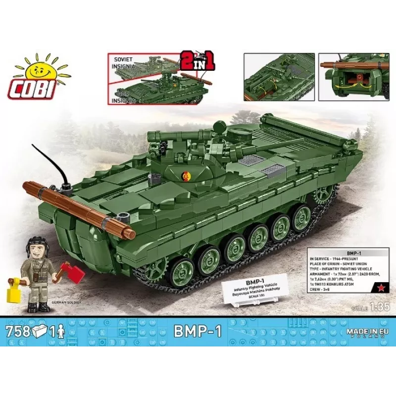Konstruktionsset Cobi Blocks BMP-1 758 Teile – Maßstabsmodell Bausteine