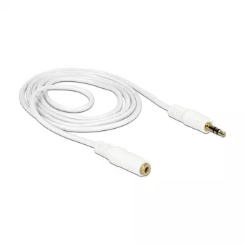 Audio-Kabel 3,5 mm M-F DeLOCK 83767 2 m Weiß