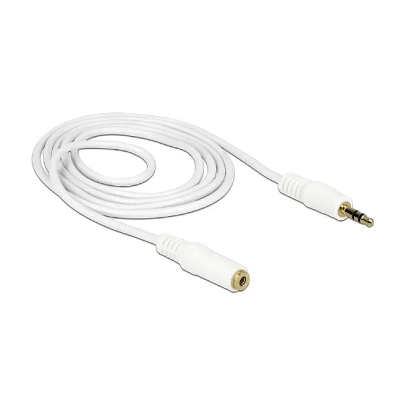 Audio-Kabel 3,5 mm M-F DeLOCK 83767 2 m Weiß