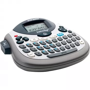 Etikettendrucker Dymo LetraTag LT-100T mit QWERTZ-Tastatur, tragbarer Thermo-Etikettendrucker