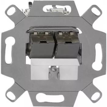 Netzwerk Wanddose Rutenbeck UM-Cat.6A iso 10G-MD 2 Up 0 — Cat.6A Keystone-Buchse, geschirmt, 2-fach
