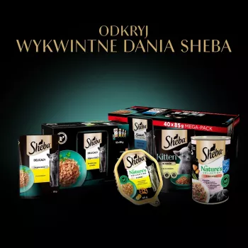Nassfutter für Katzen Sheba Selection Select Slices Geflügelvarianten, 40 x 85 g Dosen, 7,8 % Protein, 4,8 % Fett