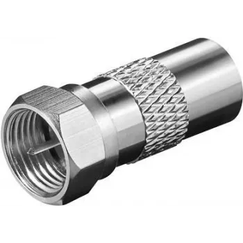 Goobay 67319 Kabelverbinder F-Stecker > Koaxial-F-Buchse Edelstahl (67319)
