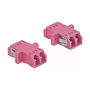 Glasfaser-Steckverbinder LC Buchse–Buchse DELOCK 86537 OM4, 2er-Pack
