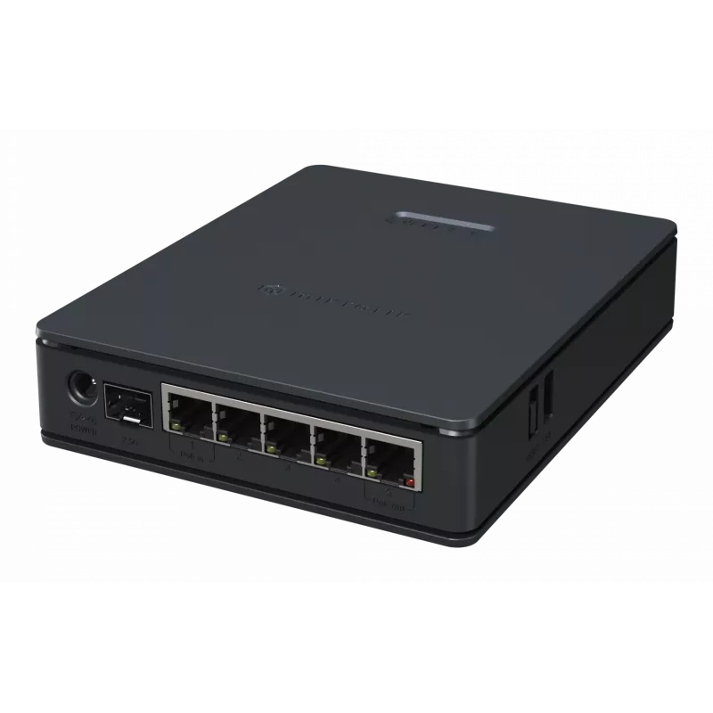 Router MikroTik hAP ax S — Dualband 2,4/5 GHz, 1800 Mbit/s, 5x Ethernet (inkl. 2,5G), PoE, schwarz