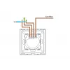 Touch-Wandschalter Spring 3-fach Glas Weiß — Modell 0