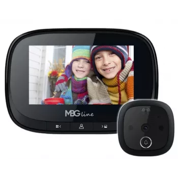 Türspion-Kamera mbg line SF55 Schwarz Edition 32802 — HD-Auflösung, Nachtsicht