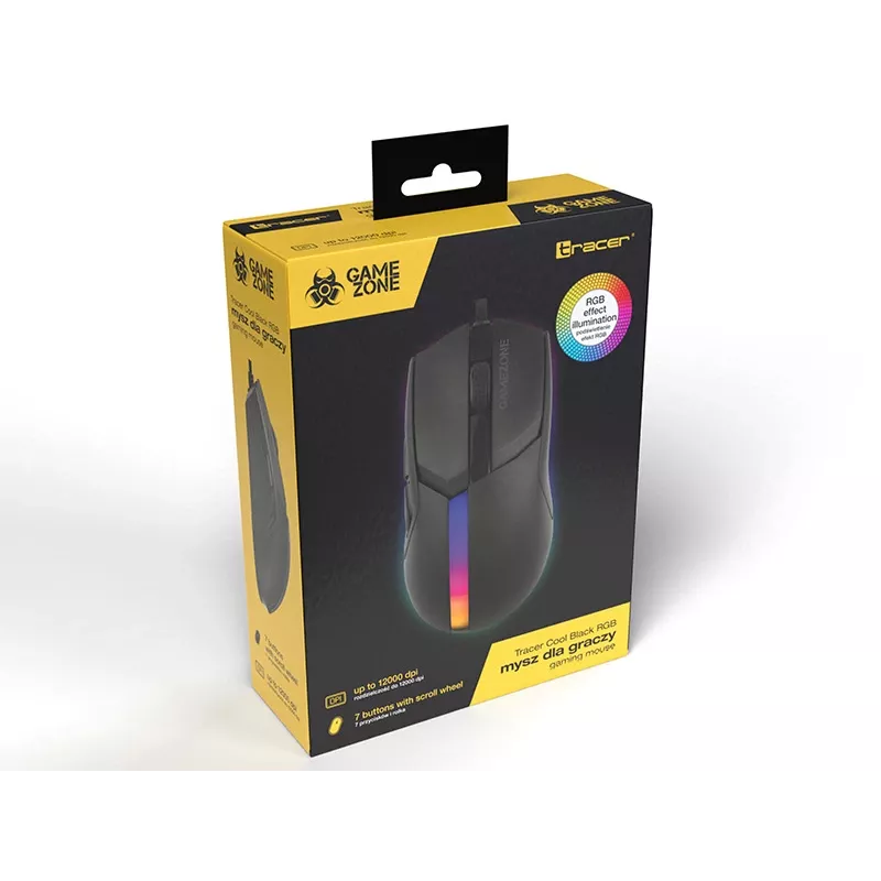 Maus Tracer 47416 Gamezone Cool Schwarz RGB USB