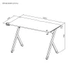 NanoRS Gaming-Tisch LED-Hintergrundbeleuchtung 120x60cm RS10