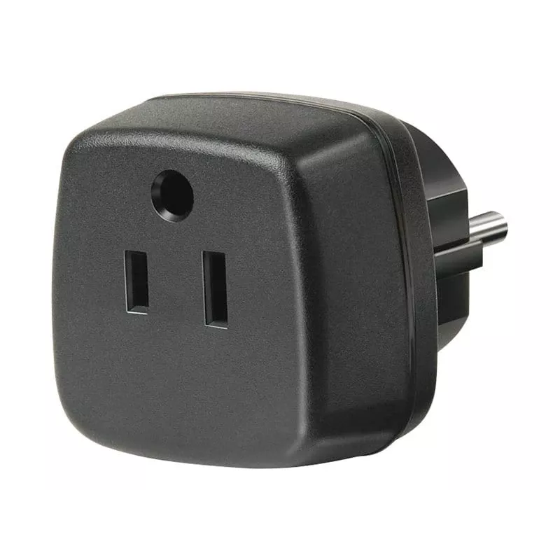 Reiseadapter USA, Japan/geerdeter Stecker, Steckdosenadapter schwarz