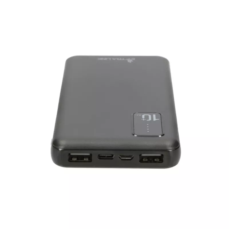 Powerbank Extralink EPB-098B 10000 mAh, LiPo, 2× USB-A + 1× USB-C, schwarz