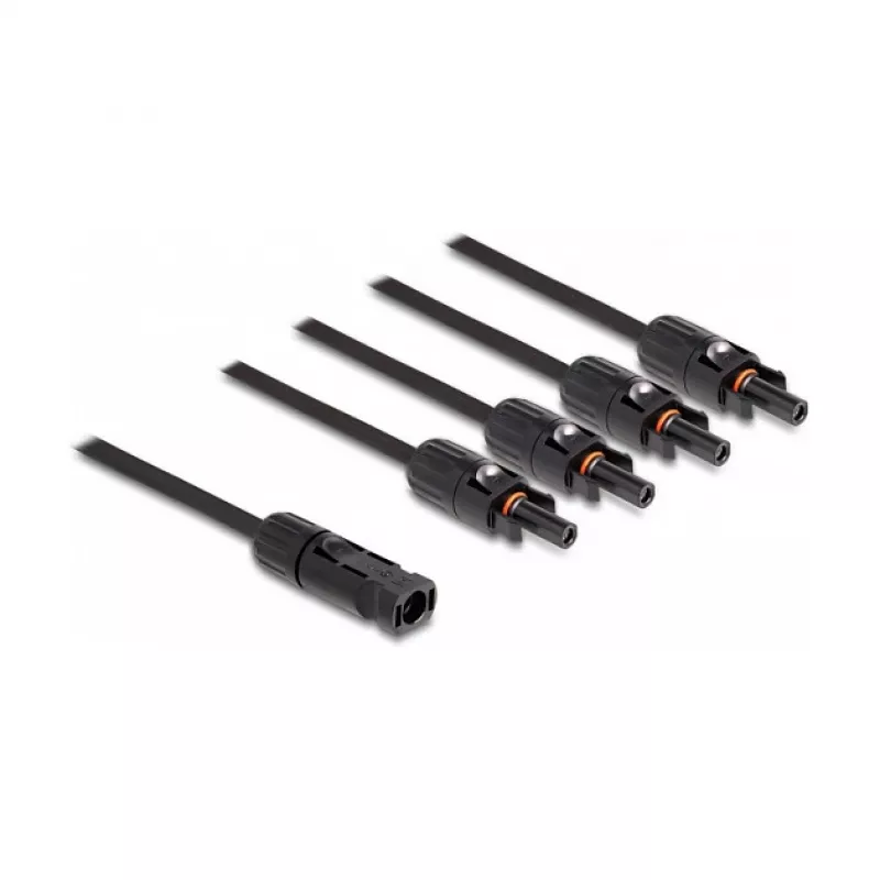 Kabel-Splitter DeLOCK DL4 Solar-Splitterkabel 1 x Stecker auf 4 x Buchse 50 cm schwarz