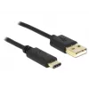 USB-Kabel DeLOCK 2m USB2.0-A/USB2.0-C Schwarz