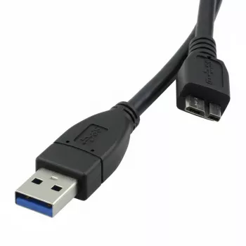ROLINE - USB-Kabel - 9-polig USB Typ A (M) - 10-polig Micro-USB Typ B (M) - 3 m (USB 3.0) - Schwarz (11.02.8877)