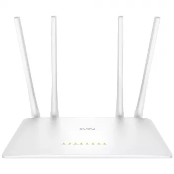 Tischrouter Cudy WR1200 Dualband Wi‑Fi 5 (802.11ac) 867 Mbit/s, 4x RJ‑45 LAN, Weiß