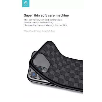 Softcase Devia Woven2 für iPhone 11 Pro – gewebte Textur, schwarz