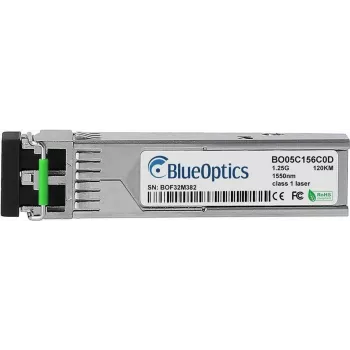 Kompatibler HPE X120 JD103A BlueOptics© BO05C156C0D SFP-Transceiver, LC-Duplex, 1000BASE-ZX, Singlemode-Faser, 1550nm, 100KM, DDM, 0°C/+70°C (JD103A-BO)