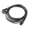 Netzkabel LANBERG CA-C13C-11CC-0050-BK – 5 m, C13-Kupplung auf CEE7/7, abgewinkelt C13